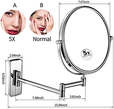 8 Inch Double-Sided Shaving Mirror for Makeup