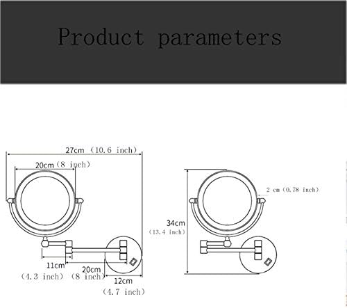 Wall-Mounted Makeup Mirror with Touch Screen