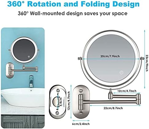 Double Sided Vanity Mirroradjustable LEDbathroomcompact design