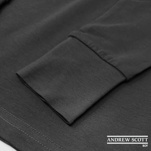 Andrew Scott Boys Performance Long Sleeve Top - Multi Colors Thermal Undergarment with Stretch Fit