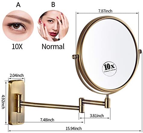 NOVOCE 8 Inch Adjustable Makeup Mirror With 7X Magnification