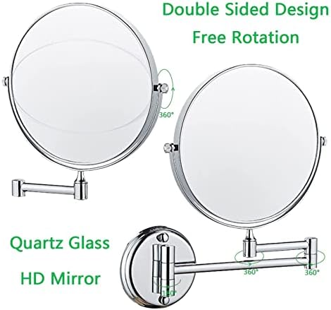 NOVOCE 8 Inch Wall Mount Makeup Mirror with 3X Magnification 1