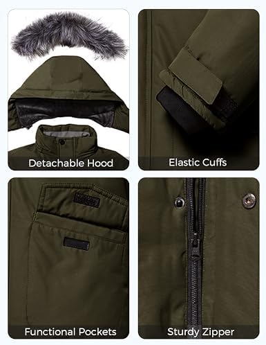 ZSHOW Boys Warm Winter Coat waterproof puffer jacketStay cozy in cold weather with this stylish and practical jacket