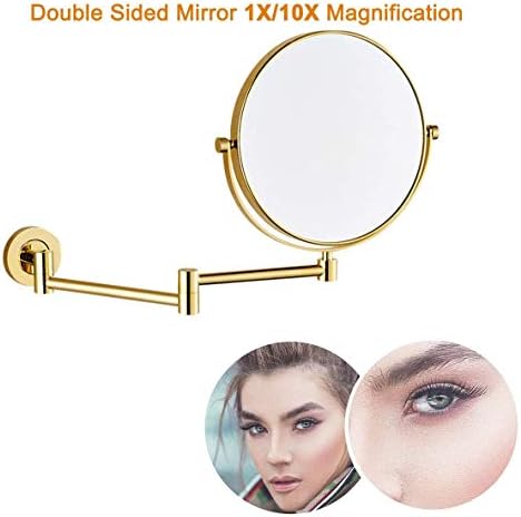 Wall-Mounted Makeup Mirror with 360-Degree Swivel