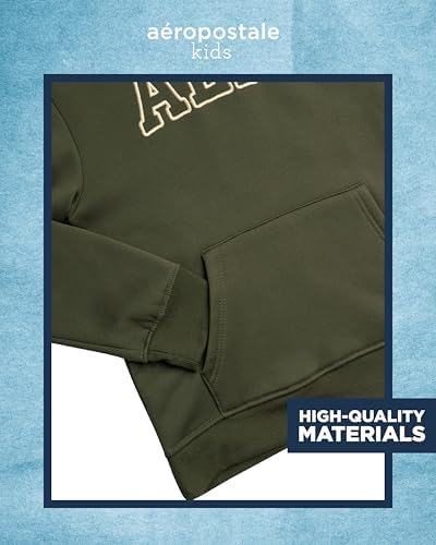 AEROPOSTALE Boys Jogger Set - 2-Piece Sherpa Lined Pullover Hoodie Fleece Sweatpants
