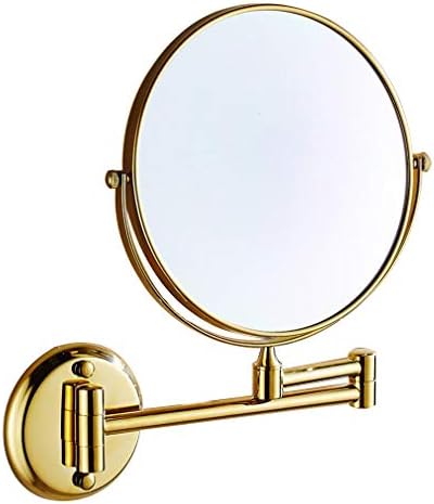 3X Magnification 360-Degree Swivel Plastic Vanity Mirror Extendable for Front Back Black