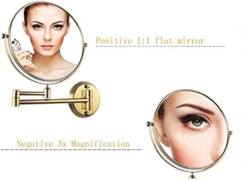 Elegant 8-inch Wall-Mounted Makeup Mirror