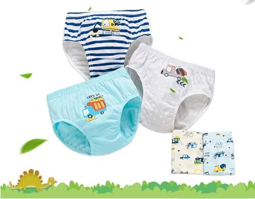 CH Chung Boys Cotton Briefs 2-9Y Car Dinosaur Briefs
