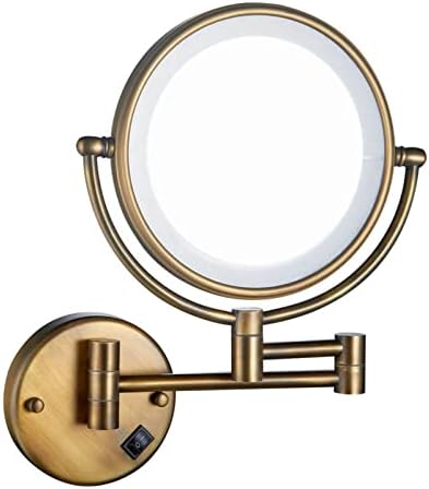 Wall-Mounted 3X Makeup Mirror with LED Light