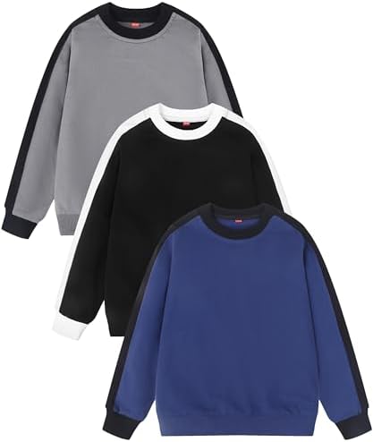 GFQLONG 3 Pack Toddler Boy Sweatshirt