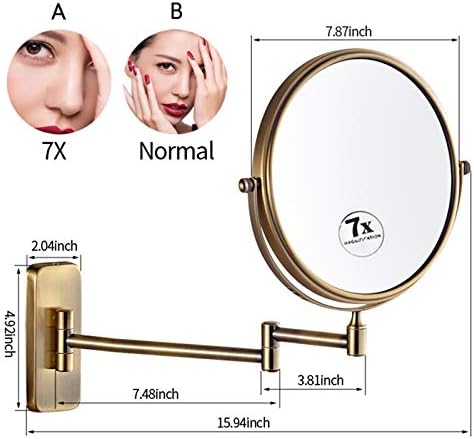NOVOCE Double Sided Wall-Mounted Makeup Mirror for Home Bathroom