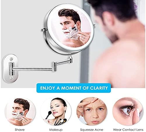 Wall-Mounted Double-Sided Makeup Mirror