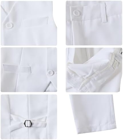 Boys 4-Piece Slim Fit Formal Suits Set for Boys Black Blue