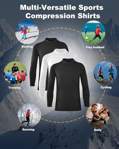 Roll Out The Red carpet for the boys with Rolimaka 3-Piece Compression Thermal Shirts chilly multipack for sports