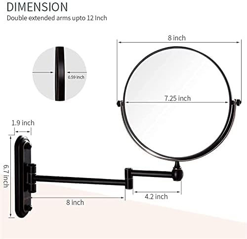 Sturdy Dual-Sided Wall-Mounted Makeup Mirror