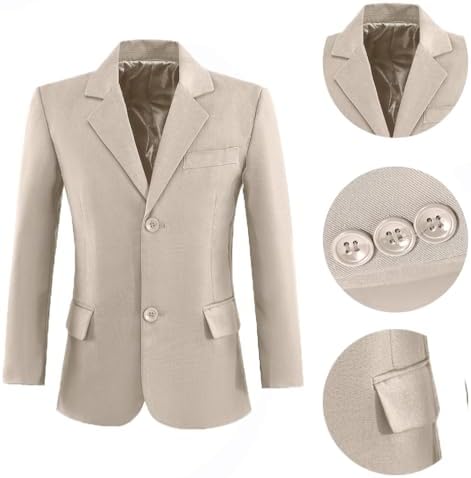 SaiLiiny - Blazer for BoysSlim Fit Formal Jacket with Lapel