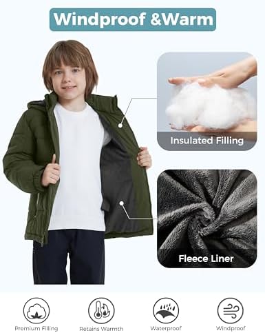 ZSHOW Boys Waterproof Puffer Jacket