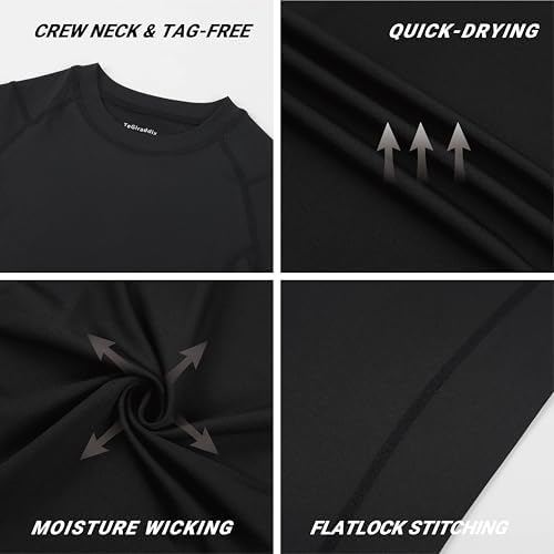 Comfort Performance TeGlraddix boys girls short sleeve compression shirt for quick dryness breathability