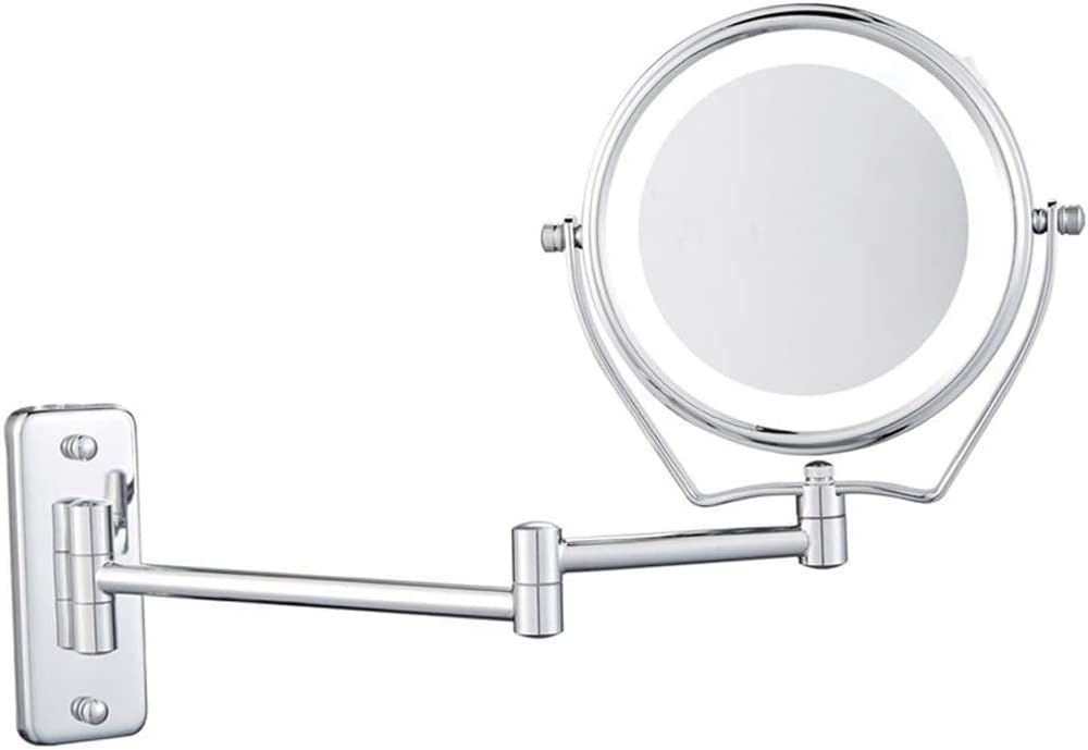 DEIHGE LED Makeup Mirror with 360 Rotating and 5X Magnification