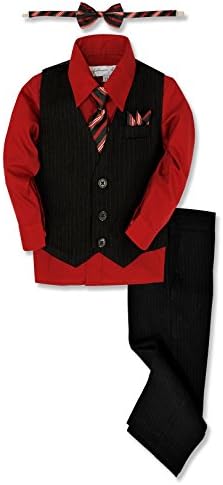 Johnnie Lene Pinstripe Boys Vest Set