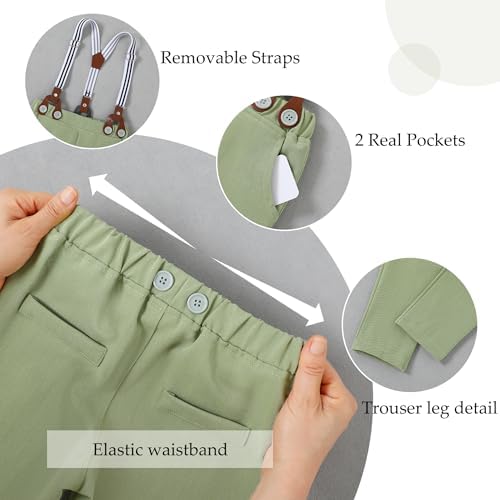 WESIDOM toddler boys formal suiting set with bowtie
