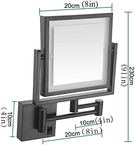 8-Inch LED Wall-Mounted Makeup Mirror