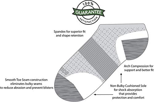 Prince Boys Low Cut Athletic Socks with Cushion for Active Kids 6 Pair Pack