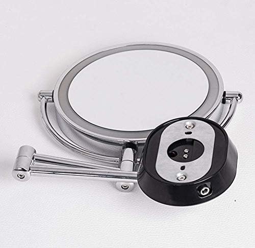 Wall Mount LED Makeup Mirror 5X Magnifying 8-Inch Double Sided Vanity Mirror with 360 Swivel UK Plug