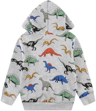 Cute Cartoon Car Animal Toddler Boys Zip-Up Hoodie