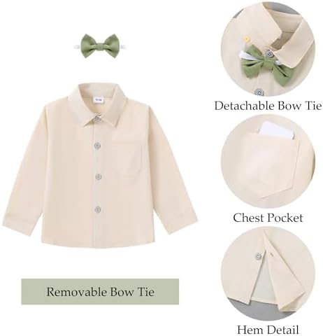 WESIDOM toddler boys formal suiting set with bowtie