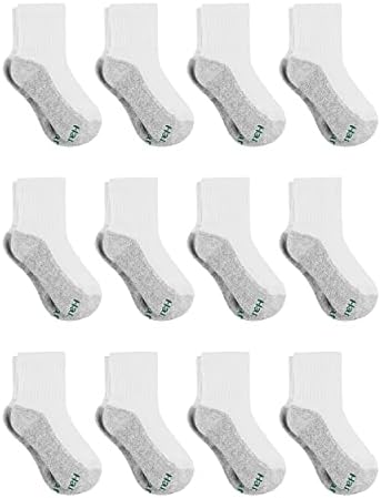 Hanes Boys Socks Double Tough Cushioned 12 Pair Pack