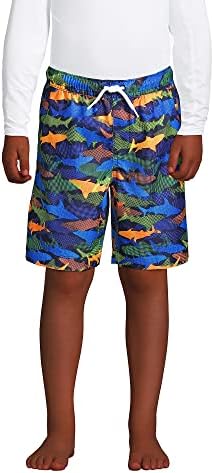 Lands End Boys-print-Safe Swim Trunks