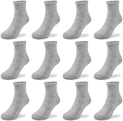 BOOPH 12 Pairs Boys Girls Athletic Crew Socks