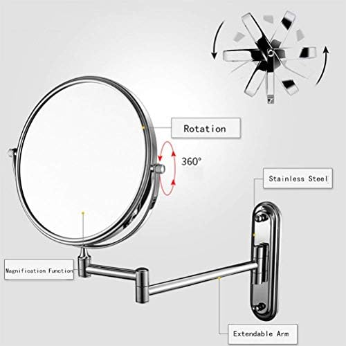 Wall-Mounted Double-Sided Vanity Mirror 6-8 Inch Size