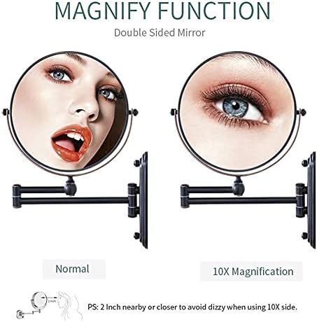 Sturdy Dual-Sided Wall-Mounted Makeup Mirror