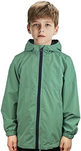 Insulated Hooded Rain Jacket for Boys