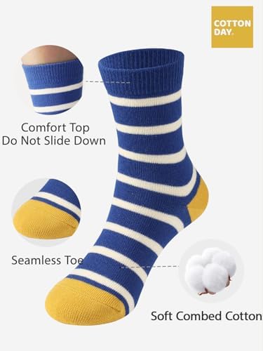 bright stripes crew socks for boys