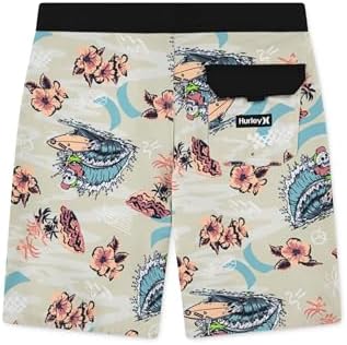 Hurley Boys Doodle Isle Board Shorts Big Kid Fun Functional