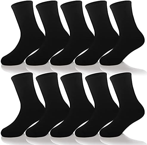 AMENLAN Kids Crew Socks 10 Pair Natural Cotton Classic