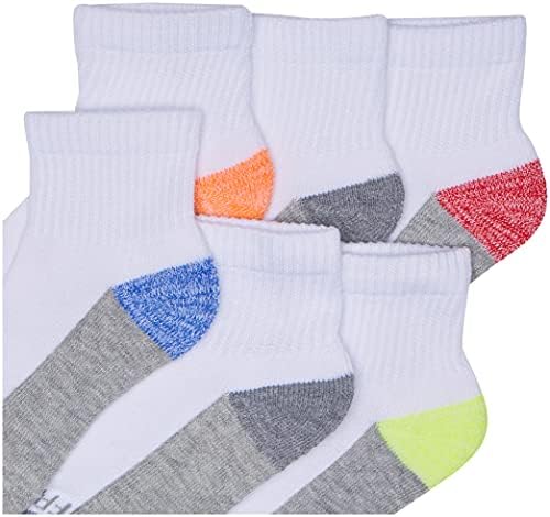 Fruit of the Loom Boys No-Show Ankle Socks Cushioned Reinforced Design