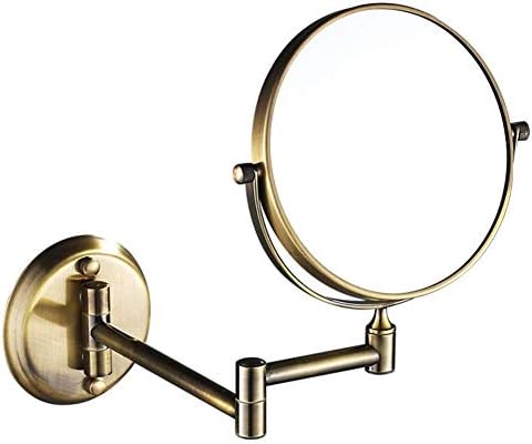 Durable Double-Sided 8-Inch Makeup Mirror Wall-Mounted with Magnification 360-Degree Swivel Extendable Arm