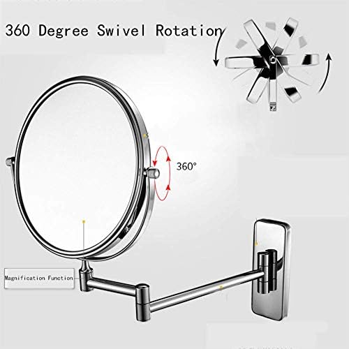 Wall-Mounted Makeup Mirror with Extendable Arm