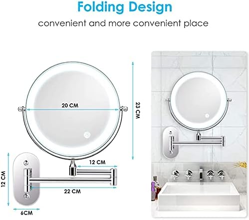 Wall-Mounted Double-Sided Makeup Mirror