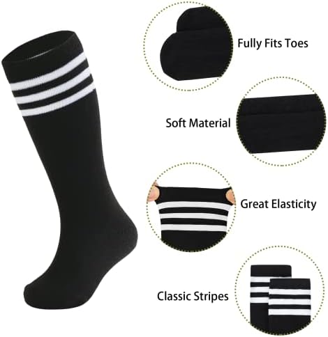 Zando Knee-High Socks for Boys - Soccer and More in Sizes 4-12