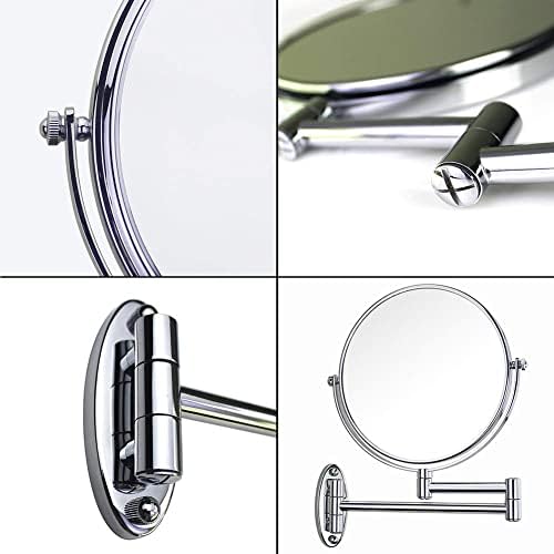 Durable Double-Sided Swivel Makeup Mirror wall-mounted 3X Magnification