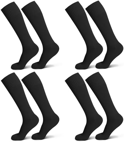Raigoo Premium Sport Socks for Kids Ages 4-16 Softball Soccer Baseball Football Training Socks