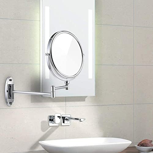 Durable Double-Sided Swivel Makeup Mirror wall-mounted 3X Magnification