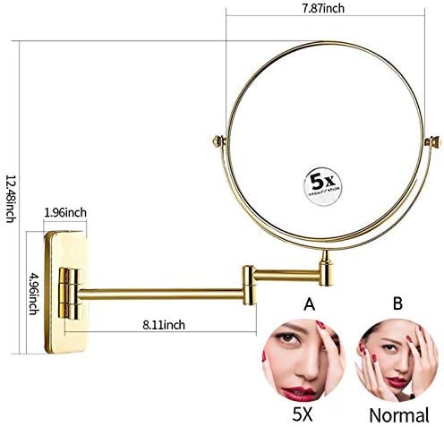 Luxury Double Sided Makeup Mirror Adjustable Vanity for Home Beauty Tools