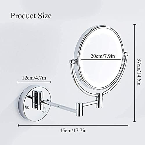 Makeup Mirror 8 with 360 Rotation and Matte Black