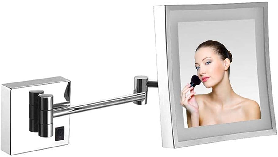 LCARY Compact Wall-Mounted Makeup Mirror with 3X Magnification